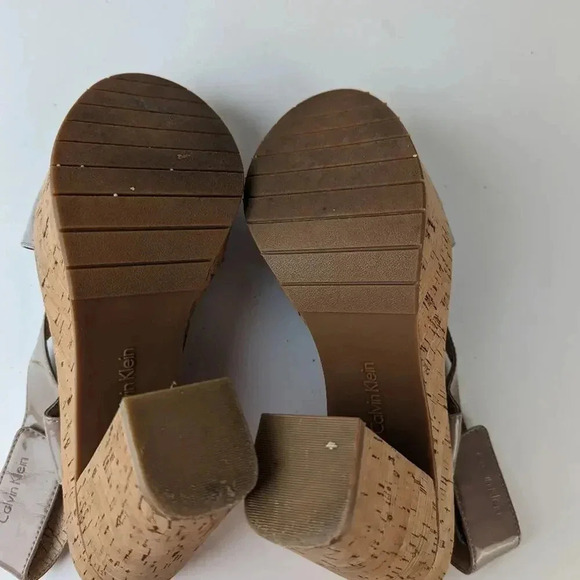 Calvin Klein Platform Cork Heels -7.5/8 - Picture 6 of 8